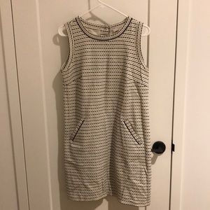 Loft White and Black Shift Dress - S